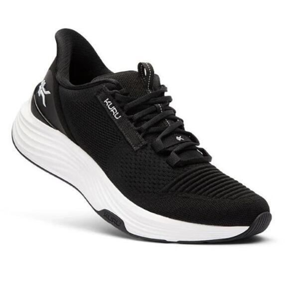 Kuru Mens Atom 2 Running Sneakers US 10 Wide EU 43 Black White Athletic EUC main image 13